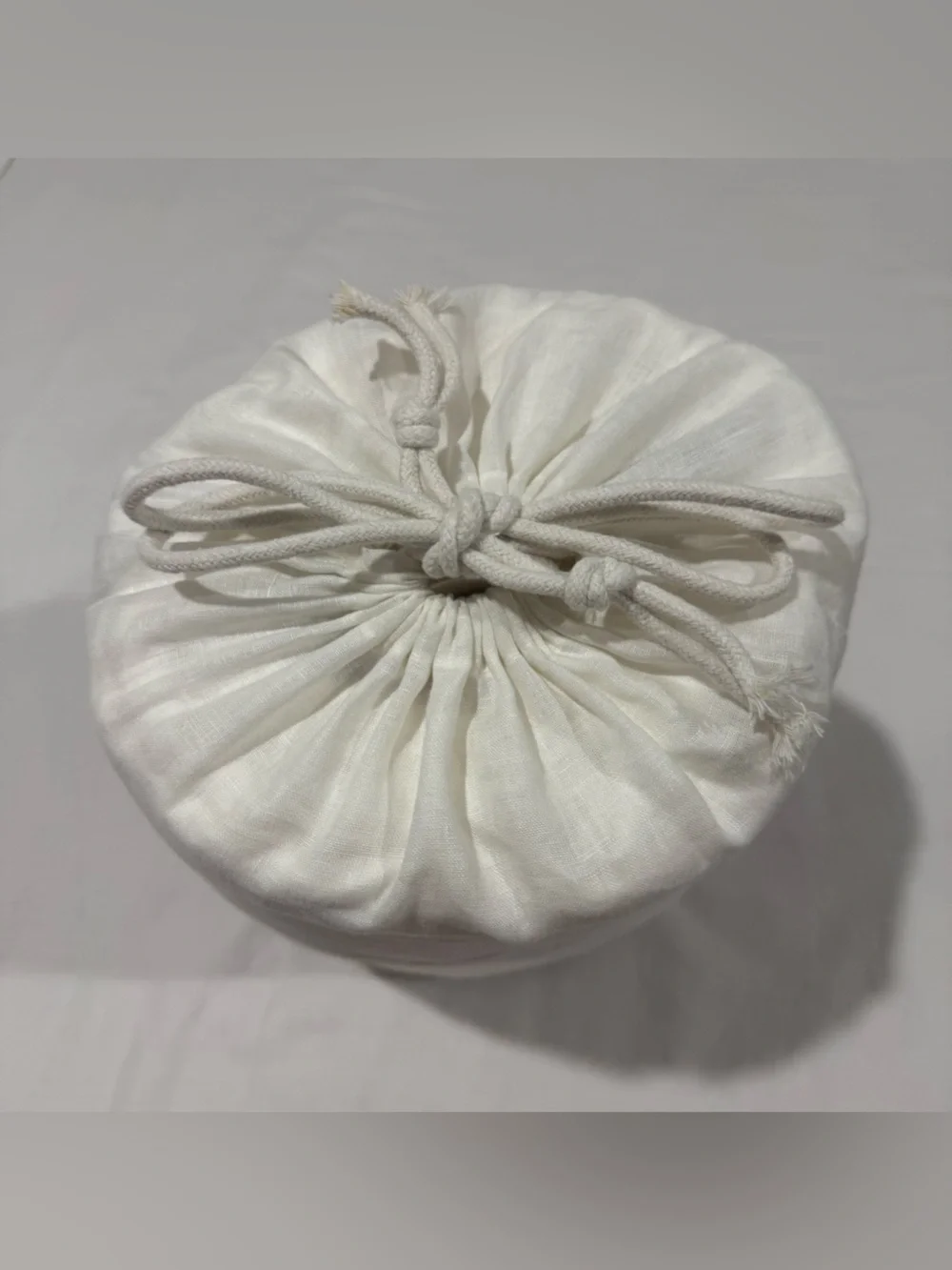 New Quince European Linen Piped Duvet Cover Set Full/Queen - White/Toffee $184